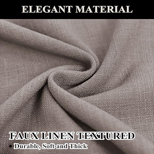 Fcosie Back Tab and Rod Pocket Linen Curtains 84 in Length Room