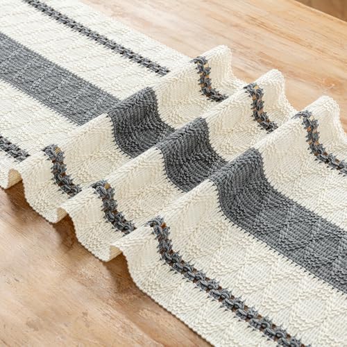Fancy Homi Grey Table Runner 108 Inches Long Boho Macrame Table Runner