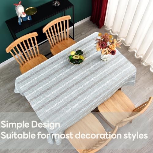 Heavy Duty Cotton Table Cloth for Square Table Gray Farmhouse Vintage