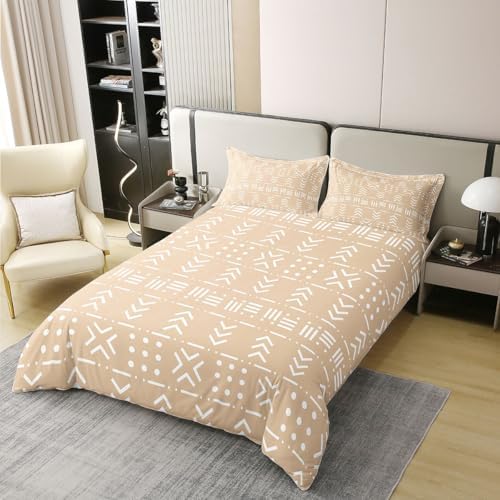 Erosebridal Boho 100% Cotton Duvet Cover Queen White Tribal Print
