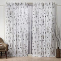Nicole Miller La Petite Fleur Hidden Tab Top Curtain Panel, Taupe