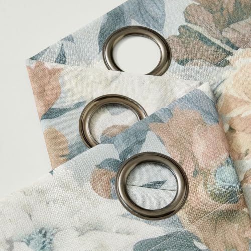 Floral Brown Toile Curtains 96 Inches Long Light Filtering Privacy