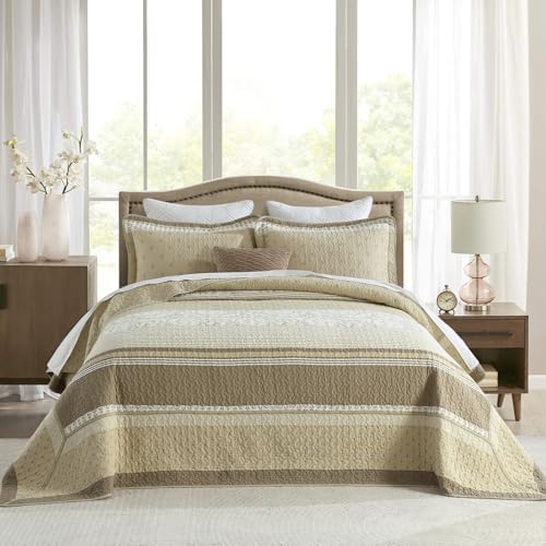 PANGUSHAN 120"×120" 100% Cotton Oversized Bedspread, California King