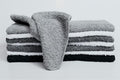 MAIN'STAYS 18 Pack Assorted Cotton Terry Thin Washcloths Rags - Grey