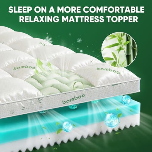 Queen Mattress Topper, Dual Layer 4.5" Memory Foam Mattress Topper