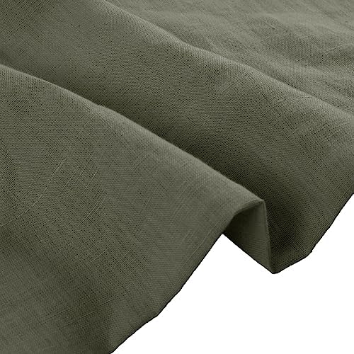 ChadMade Belgian Flax Linen Curtain 52x108 Inch Pinch Pleat Drape Pure