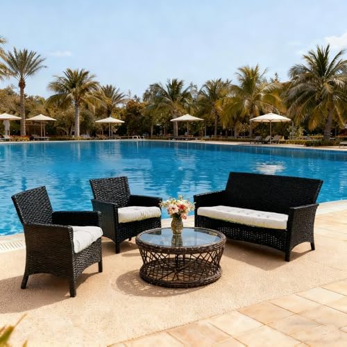 Wicker Furniture Cushions Outdoor, Patio Seat Chair Pads, Waterproof