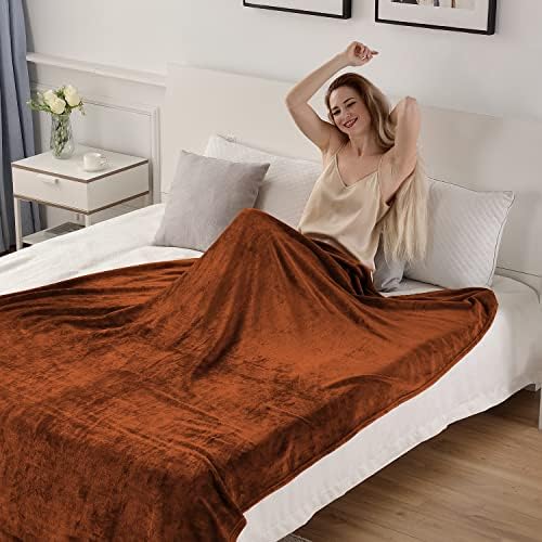SOCHOW Flannel Fleece Blanket King Size, All Season Lightweight Super