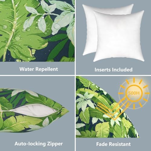 LVTXIII Outdoor Pillows 20x20 Inch, 2 Pack Large Decorative Square