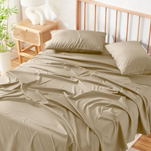 Hearth & Harbor 4 Piece Full Size Bed Sheets Set - 60% Microfiber, 40%