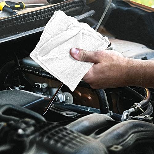 Detailer's Preference Absorbent Cotton Shop Towels, Reusable Cleaning