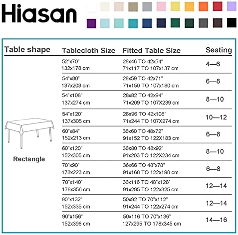 Hiasan Grey Rectangle Tablecloth, 60 x 120 Inch, 1 Pack