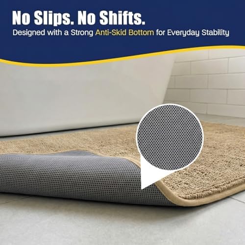 Muddy Mat® CloudStep Bathroom Rugs, Non Slip Bath Mats for Bathroom