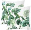 jejeloiu Palm Leaf Throw Pillow Covers 22"x22" Set of 2 Kids Botanical