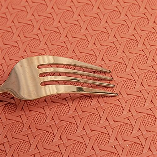 Faux Leather Placemats Set of 6 Non-Slip Heat Resistant Waterproof
