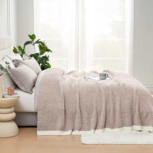 Snuggle Sac Queen Size Bedding Blanket Taupe,Super Soft Warm