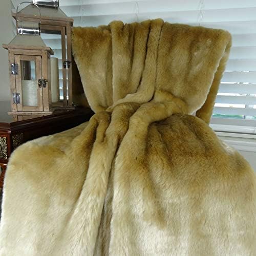 Plutus PB16443-7090-TC 70 x 90 in. Tissavel Faux Fur Handmade Throw