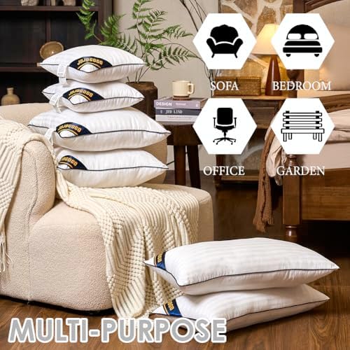 JOJOGOGO 20x20 Throw Pillow Inserts Set of 2, 20 x 20 Decorative
