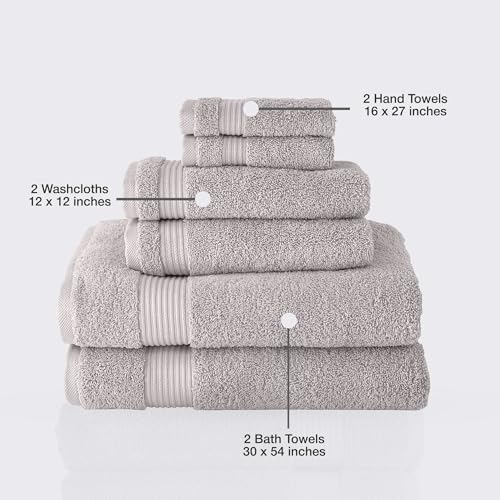Classic Turkish Towels CTT - Luxury 6 Piece Towel Set, 100% Turkish