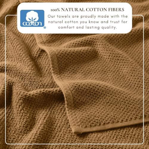 Great Bay Home 100% Cotton 6 Piece Bath Sheet Set - Absorbent