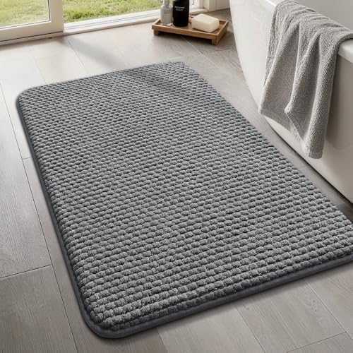 YIHOUSE Bathroom Rugs Set 2 Piece, Extra Soft Absorbent Chenille Bath