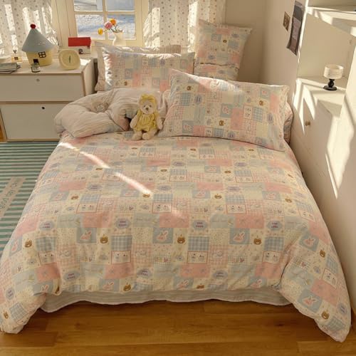 Queen Duvet Cover Set Printed 3 Pieces, Super Soft Comfortable Cotton