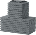 Homaxy 16 Pack 100% Cotton Kitchen Towels and Dishcloths Set, Dark