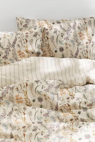 CCoutueChen Floral Duvet Cover King 3 Pieces Aesthetic Reversible