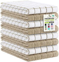 Kitinjoy Premium Kitchen Towels (16"x 28", 8 Pack), Large 100% Cotton