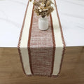 Macrame Table Runner Caramel Rust Fall Boho Woven Farmhouse Rustic