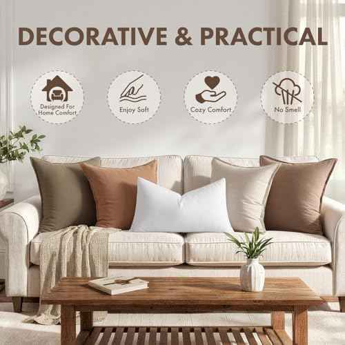 MIULEE 14x36 Inch Synthetic Down Alternative Lumbar Pillow Insert
