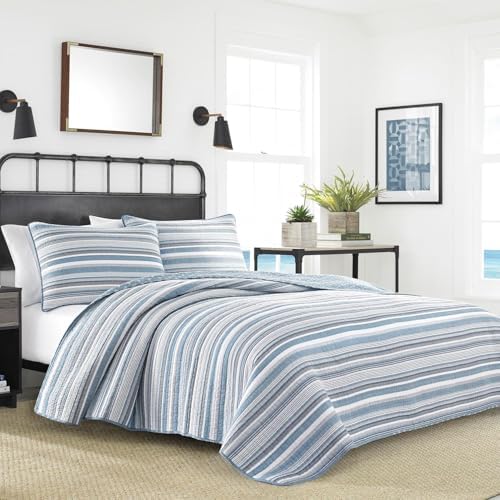 Nautica - Soft Queen Quilt Set with Shams, Lightweight Bedding
