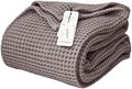 Waffle Blankets (Gray, California King Size 95 x 126 Inch)