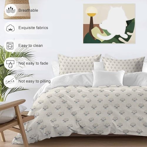 3 Piece Bohemia Duvet Cover Set Full Size,Microfiber Comforter/Quilt
