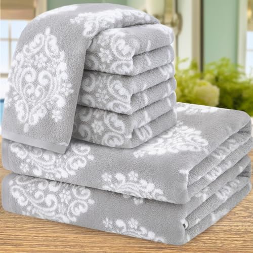 Gray Towels for Bathroom - Cotton | Soft | Quick Dry | Lightweight