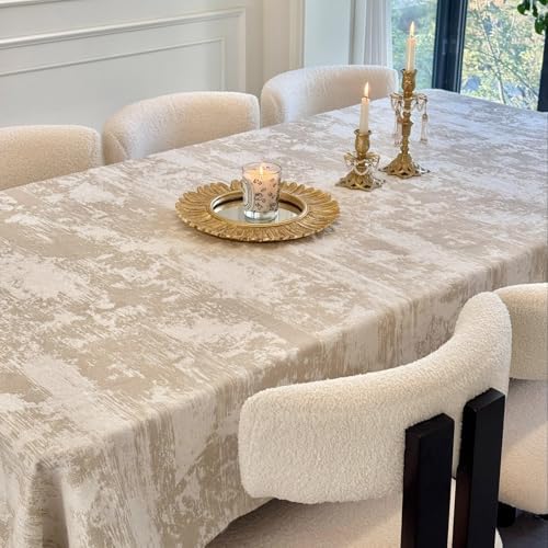 Table Cloth for Rectangle Tables, Jacquard Washable Waterproof