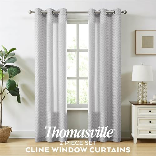 Thomasville Cline Window Curtain Panel Set of 2 Panels, 84" L x 38" W