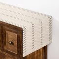DeZerlor Ivory Farmhouse Table Runner 90Inch Woven Linen Dining Runner