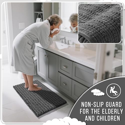Yimobra Bathroom Rugs Non Slip Washable 32x20 Inch - Ultra Soft
