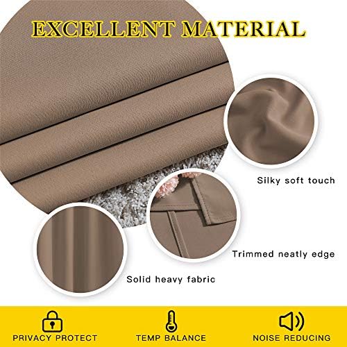 Room Darkening Blackout Back Tab Curtains Thermal Insulated Panels for