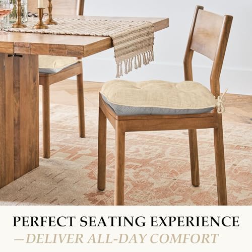 HARBOREST Chair Cushions for Dining Chairs Set of 4 - Chenille Tufted