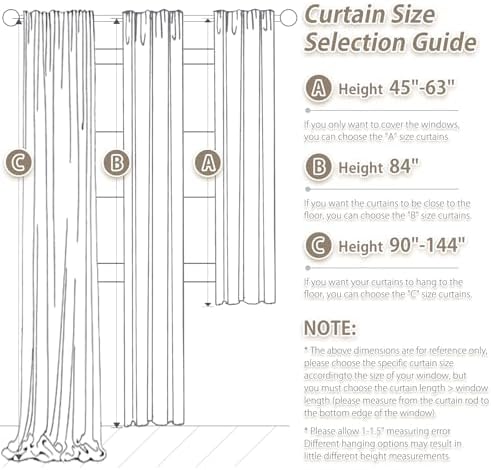 PANGSINNE Linen Blend 100% Blackout Curtains 120 Inch Length - 2