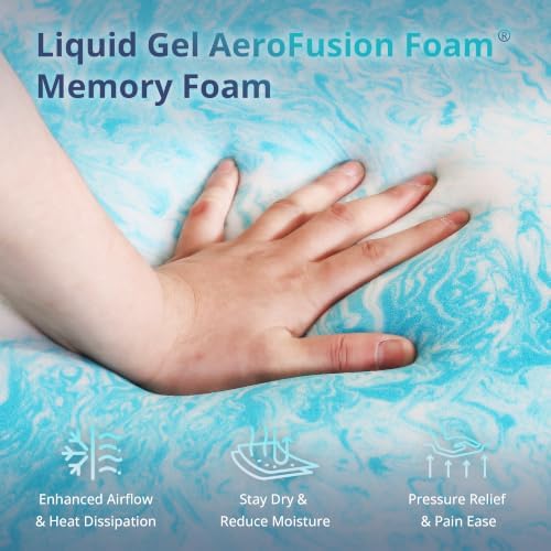 Dyonery 3 Inch Gel Infused Memory Foam Mattress Topper Queen Size