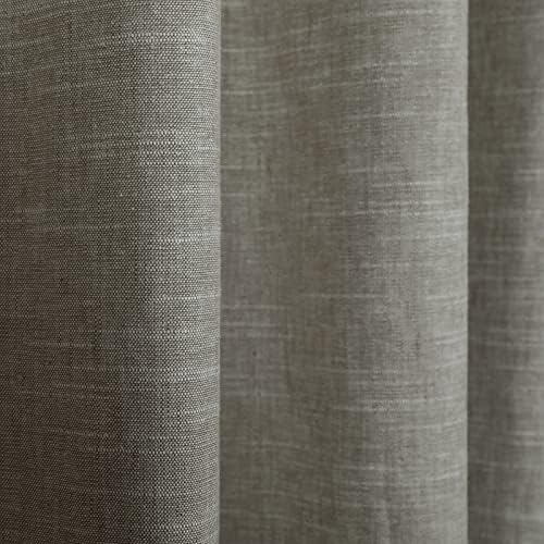 TWOPAGES Linen Cotton Curtains 108 Inches Long Heavyweight Light