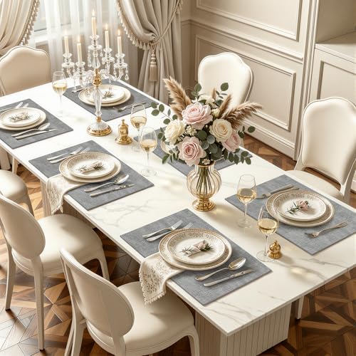homing Faux Leather Heat Resistant Placemats 12 Packs