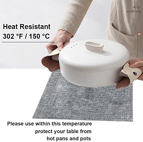 Weabetfu Cloth Placemats Set of 8 Heat Resistant Dining Table Place