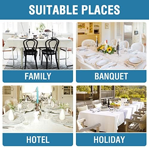 H.VERSAILTEX Linen Textured Tablecloth 60 x 120 Waterproof Decorative