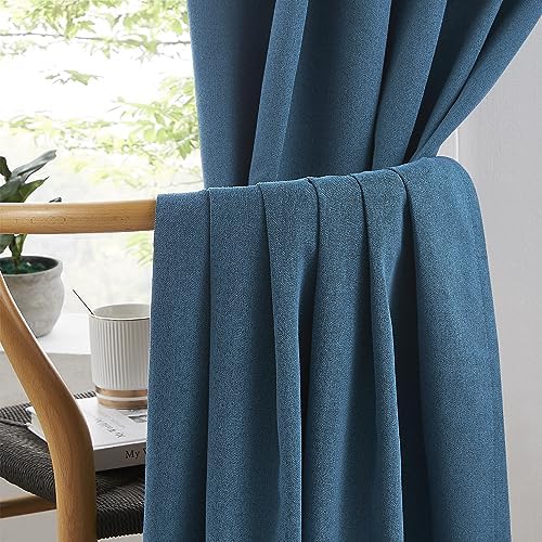 KEQIAOSUOCAI Full Shading Curtains 90 Inches Long 2 Panels Set