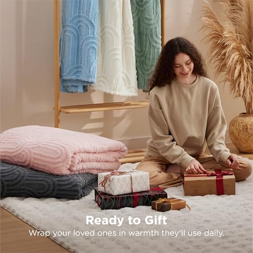 Bedsure GentleSoft Fleece Blanket Queen Size for Bed - Super Soft &