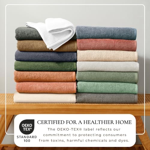 Great Bay Home 100% Cotton 6 Piece Bath Sheet Set - Absorbent